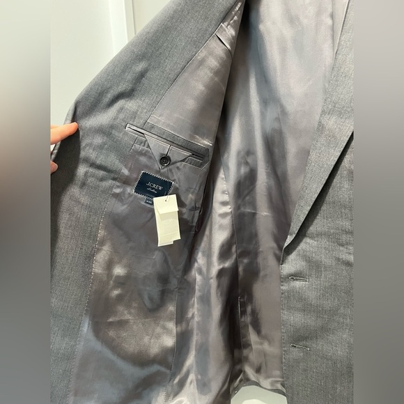 J. Crew Ludlow Slim-fit Suit Jacket Double Vent Loro Piana Wool Charcoal 44R NEW - Picture 10 of 17